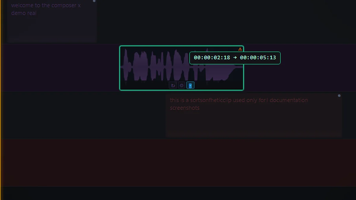 ComposerX multitrack timeline